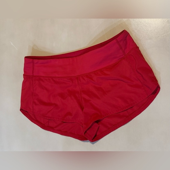 Lululemon Speed Up Shorts 2.5” Flamenco Red Size 6 Retired Edition Swift Fabric - Picture 6 of 9